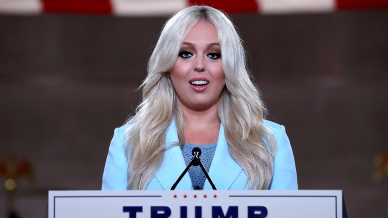 Tiffany Trump speaking at a podium