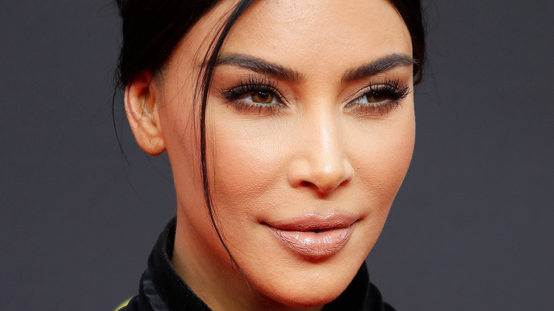 Kim Kardashian wears her hair up