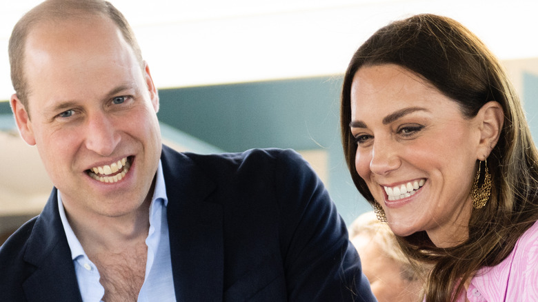 Prince William and Kate Middleton smiling in the Bahamas