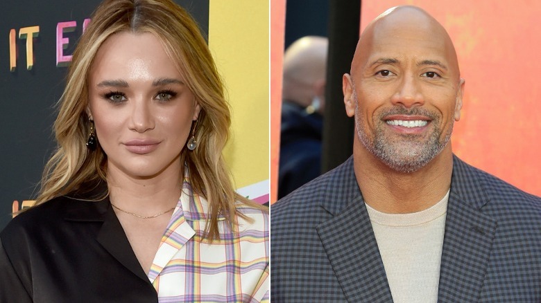 Hunter King and Dwayne The Rock Johnson