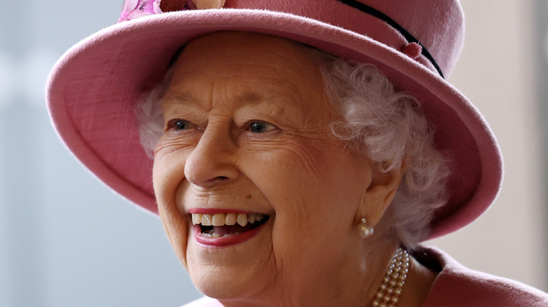 Queen Elizabeth smiling  