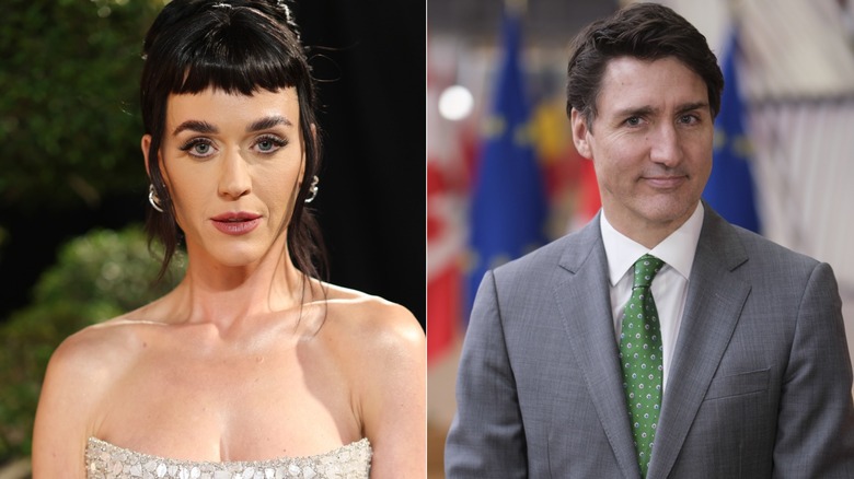 Katy Perry next to Justin Trudeau