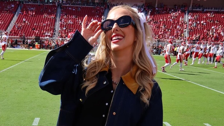 Brittany Mahomes at an October 2024 Kansas City Chiefs game