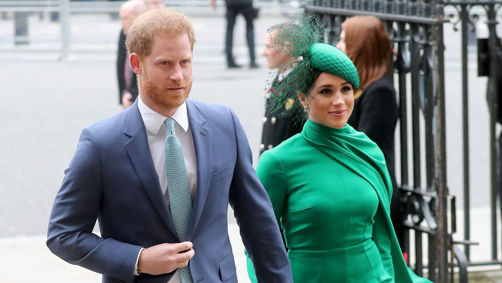 Prince Harry and Meghan Markle walking together