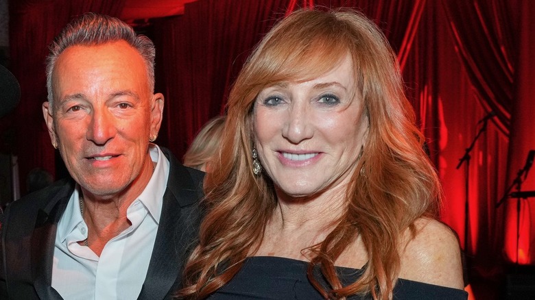Bruce Springsteen and Patti Scialfa smiling