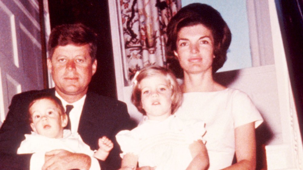 Caroline Kennedy as baby with her family