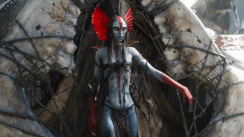 Varang in a scene from Avatar: Fire and Ash