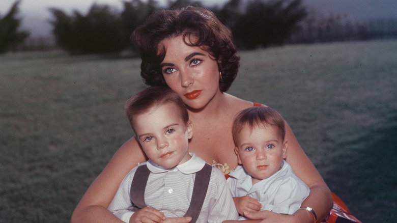 Elizabeth Taylor and children