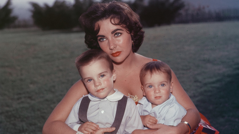 Elizabeth Taylor and children