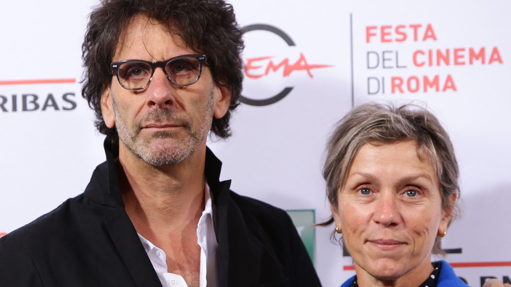 Frances McDormand and Joel Coen at event