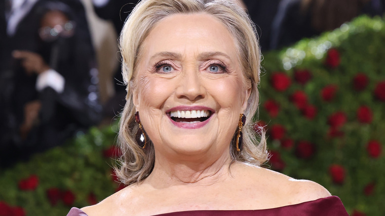 Hillary Clinton smiling wide