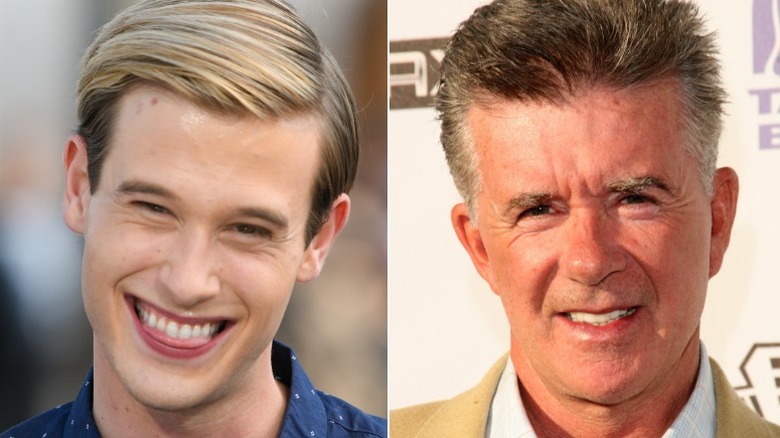 Split image of Tyler Henry and Alan Thicke