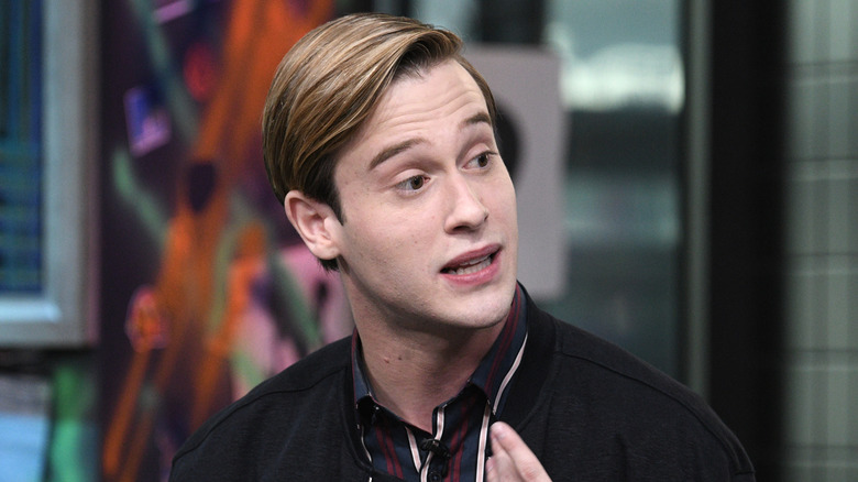 Tyler Henry talking during interview