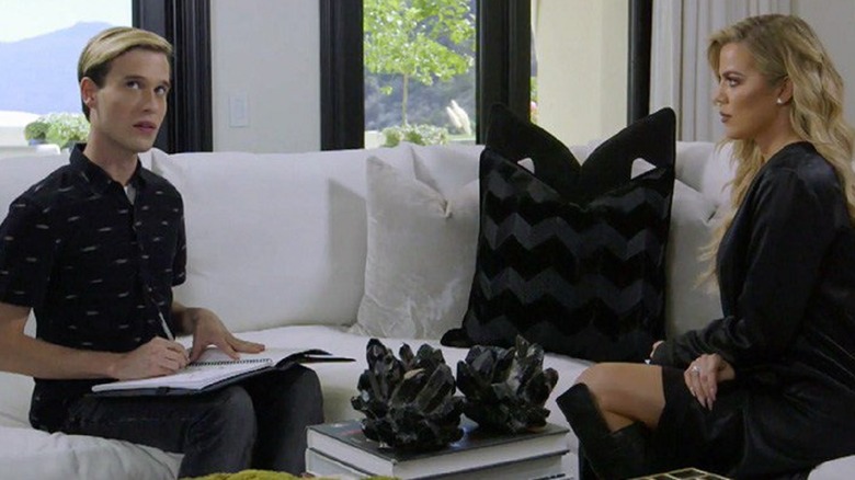 Tyler Henry giving a reading to Khloe Kardashian