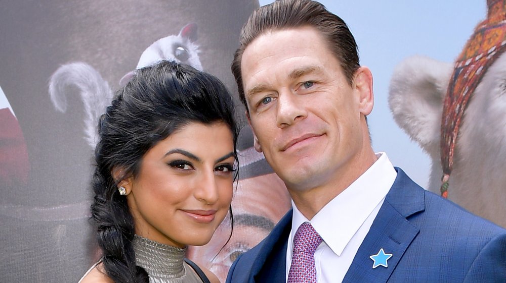 John Cena and his wife Shay Shariatzadeh at a movie premiere