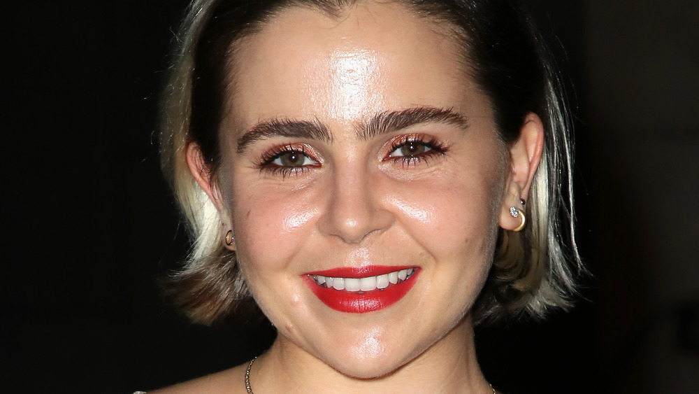 Mae Whitman smiling, close-up