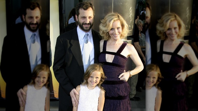 Maude Apatow with her parents