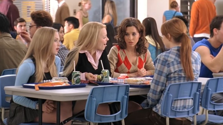 Mean Girls cast in cafeteria