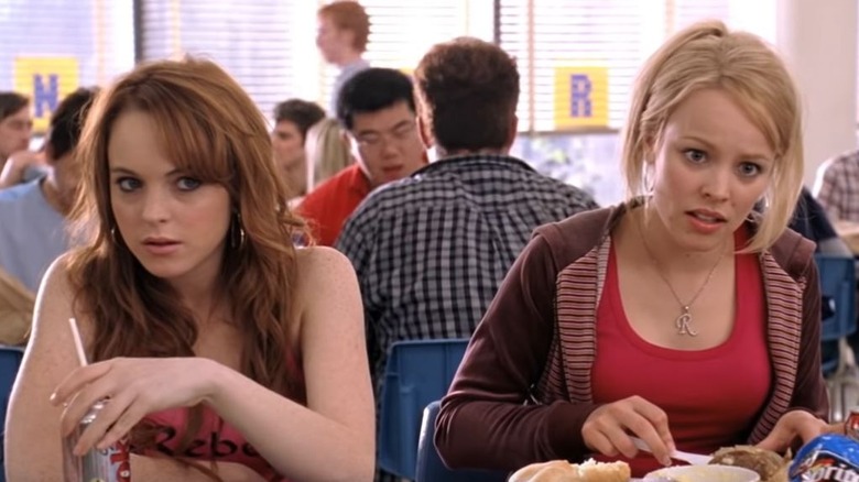 Lindsay Lohan & Rachel McAdamss in Means Girls scene