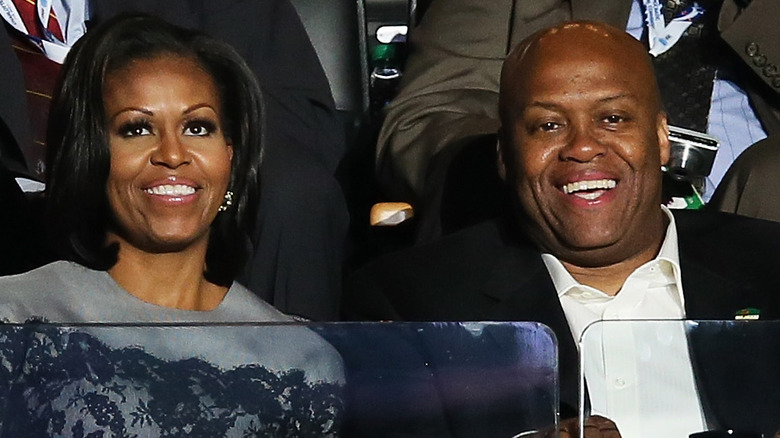 Craig Robinson and Michelle Obama