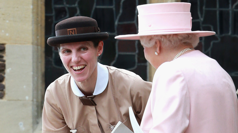 Maria Borrallo with Queen Elizabeth