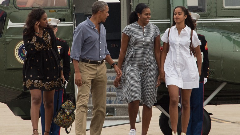 The Obama family including Sasha Obama