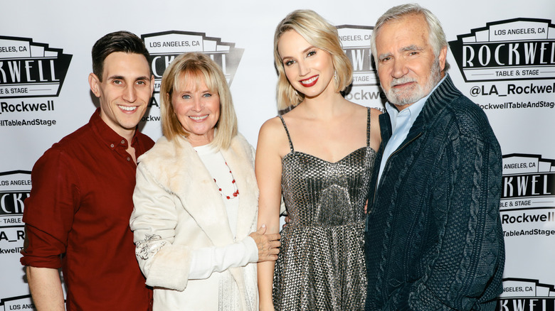 John Krause, Laurette Spang, Molly McCook, John McCook posing at an event