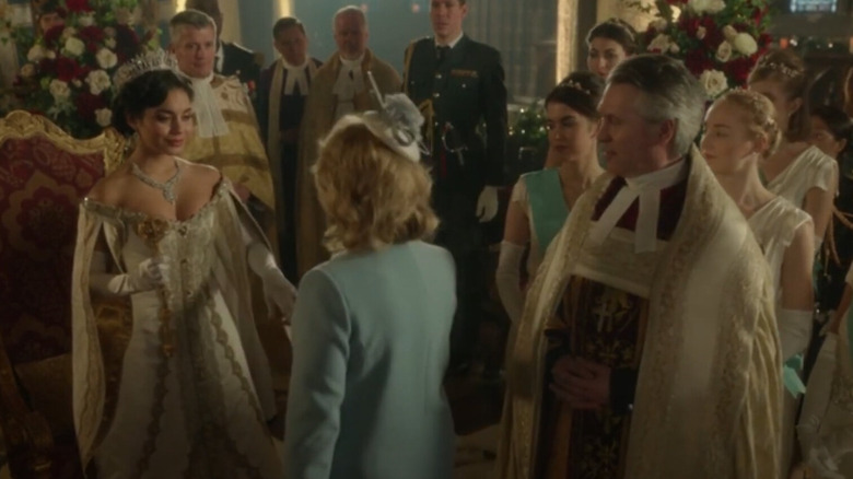 Vanessa Hudgens and cast mates in The Princess Switch: Switched Again