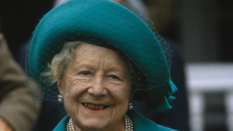 the Queen Mother smiling