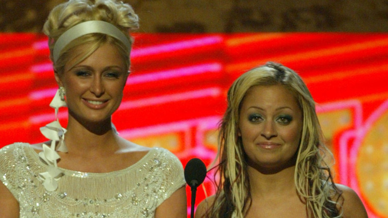Paris Hilton and Nicole Richie from The Simple Life at an award show