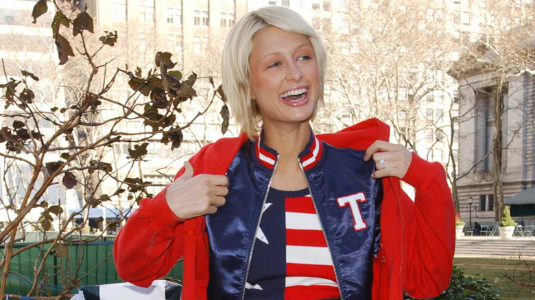 Paris Hilton from The Simple Life wearing Texas-themed clothing