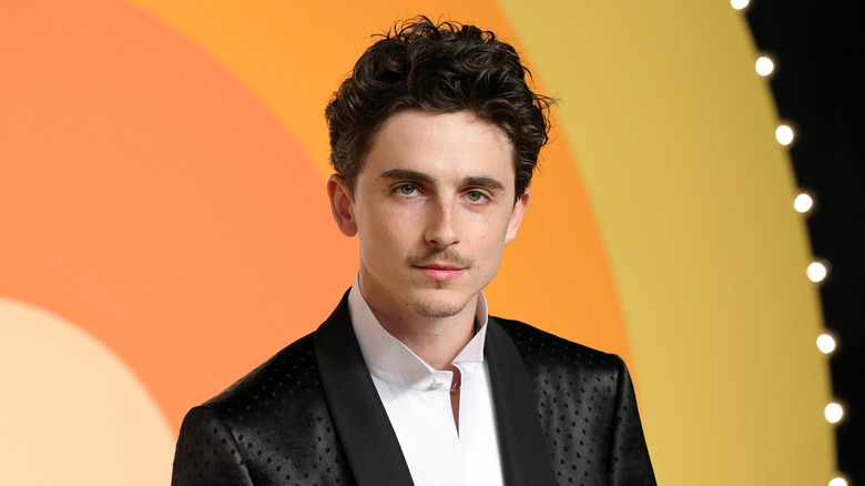 Timothée Chalamet posing for photo