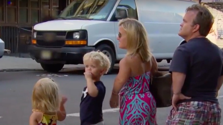 Our Little Family stars hailing a taxi