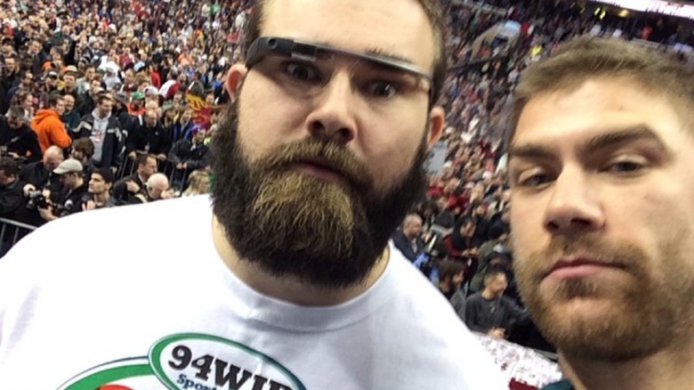 Jason Kelce Joe O'Pella serious selfie