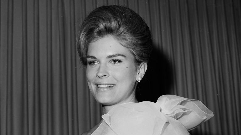 Black and white photo of Candice Bergen in 1966.