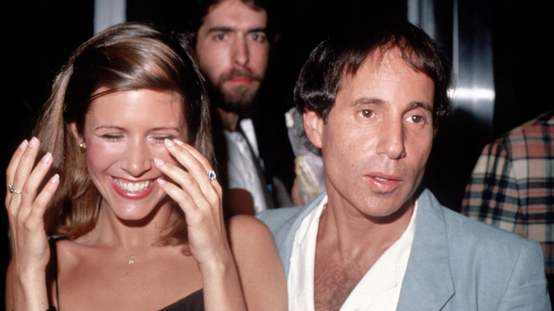 Carrie Fisher and Paul Simon circa 1983 in New York City