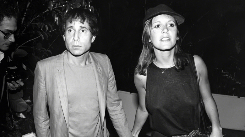 Paul Simon and Carrie Fisher circa 1980 in New York City