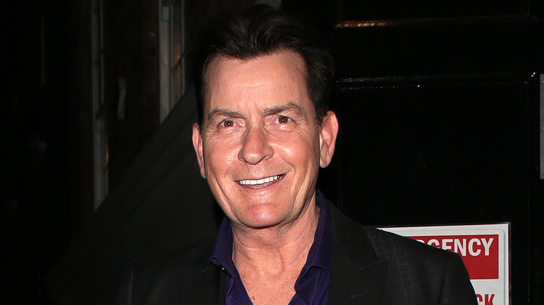 Charlie Sheen smiling