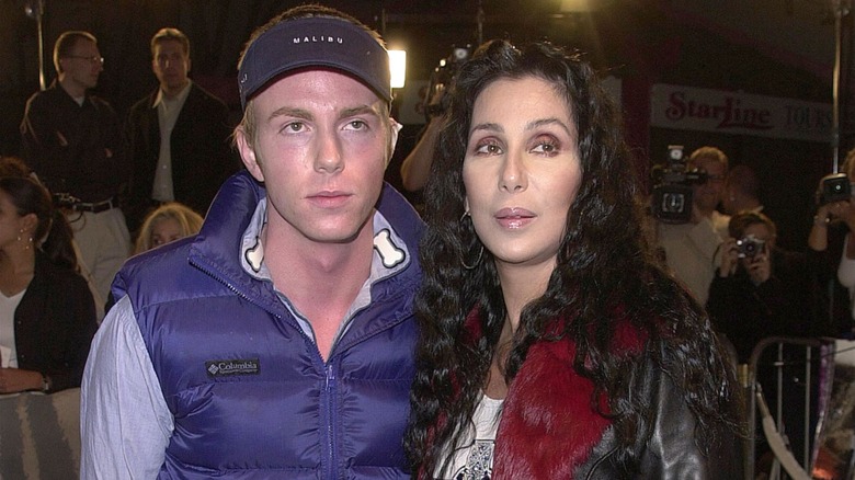 Cher and Elijah Blue Allman at premiere of the movie Blow