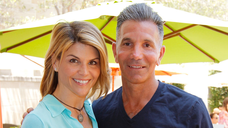 A split image of Lori Loughlin and Mossimo Giannulli