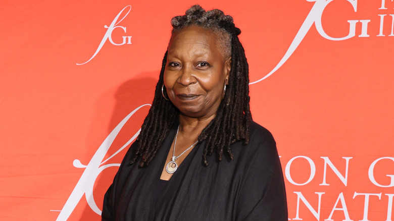 Whoopi Goldberg wearing black