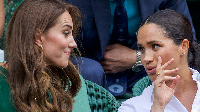 Kate and Meghan feigning friendship