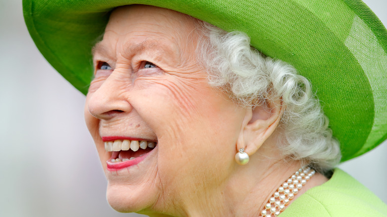 Queen Elizabeth smiling