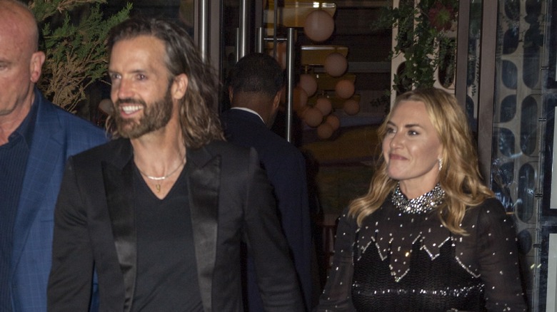 Kate Winslet and Edward Abel Smith smiling