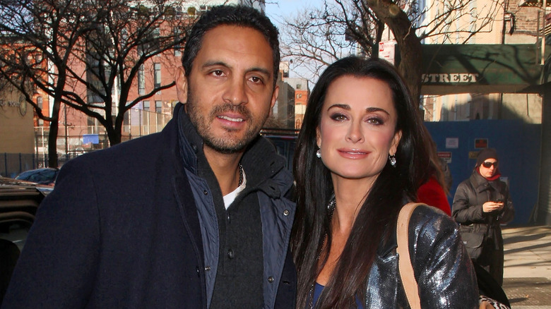 Kyle Richards and her husband Mauricio Umansky are seen on January 03, 2012 in New York City