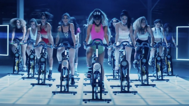 Ariana Grande on bike in Side to Side