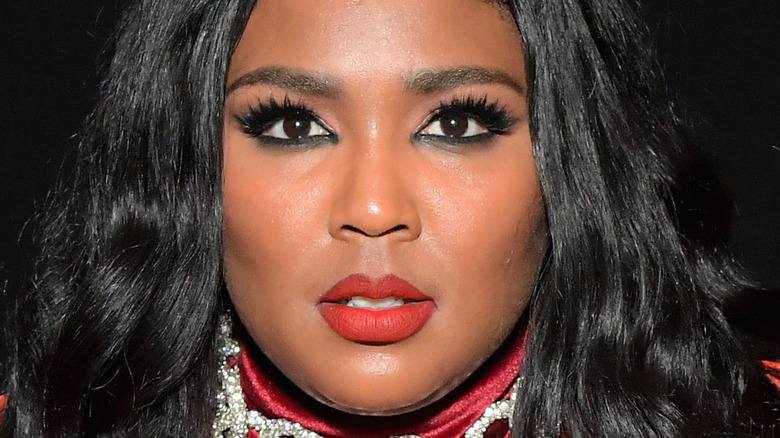 Lizzo posing on the red carpet