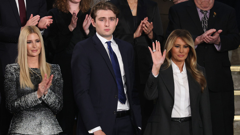 Ivanka, Barron, and Melania Trump