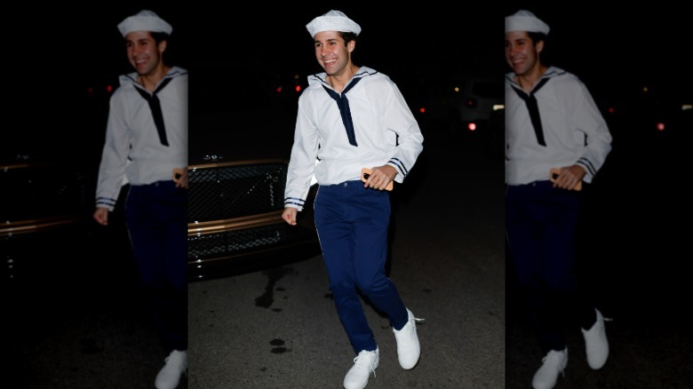 David Dobrik walking in a sailor costume