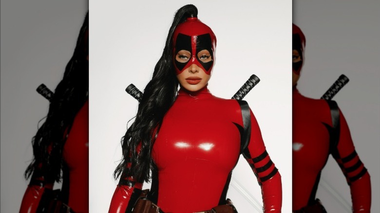 La La Anthony in a Deadpool costume